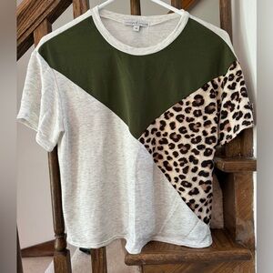 NEW cheetah print and green shirt